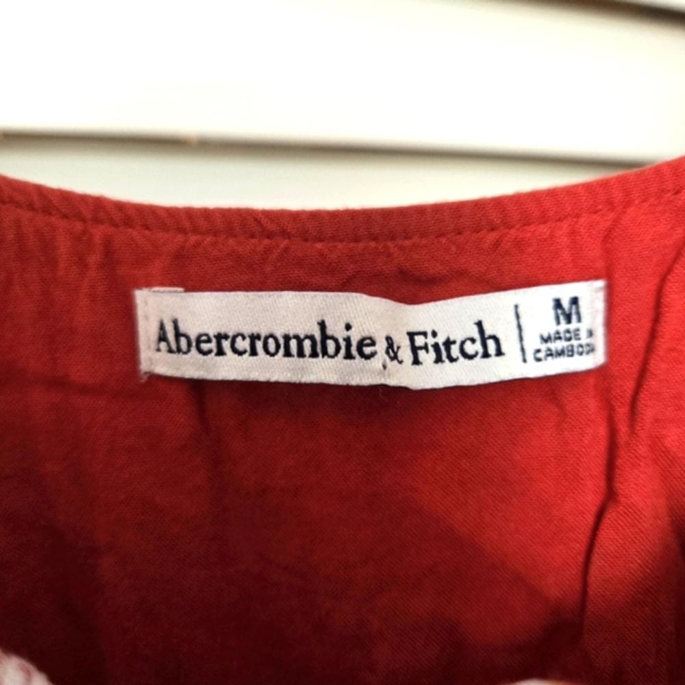 Abercrombie & Fitch Red Floral Midi Dress - Picture 5 of 5